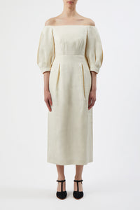 Majano Dress in Ivory Hemp Cotton