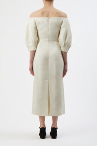 Majano Dress in Ivory Hemp Cotton