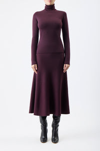 May Knit Turtleneck in Deep Bordeaux Cashmere Wool