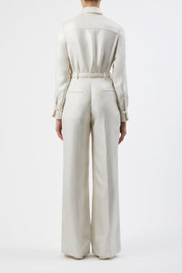 Vargas Pant in Ivory Silk