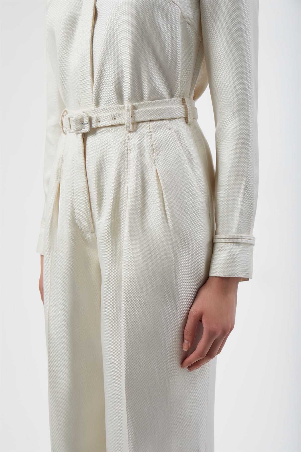 Vargas Pant in Ivory Silk