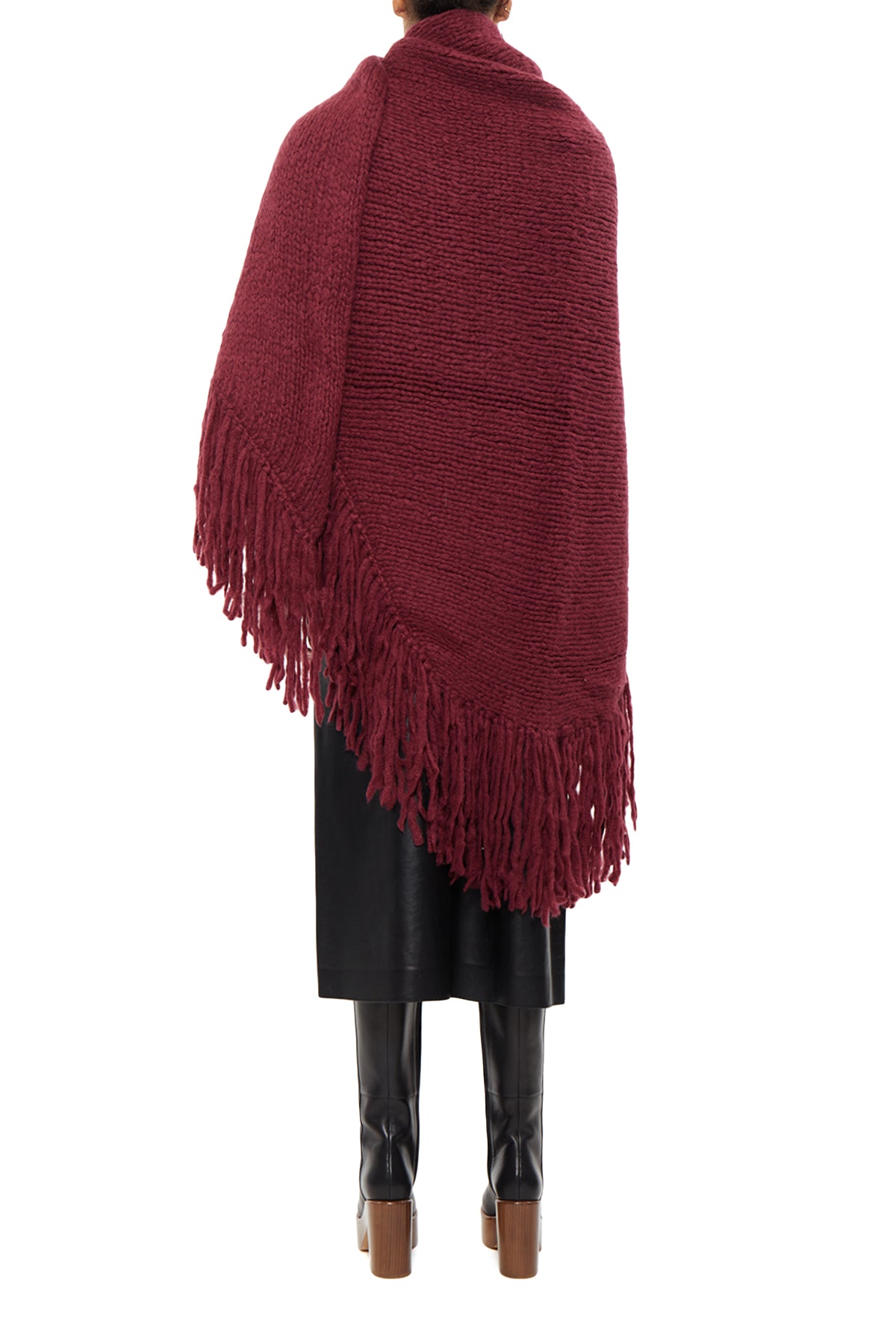 Lauren Knit Wrap in Windsor Wine Welfat Cashmere
