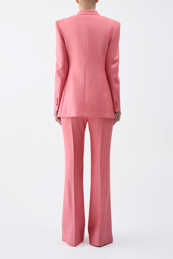 Gavin Blazer in Watermelon Silk Virgin Wool