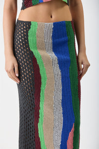 Fatima Knit Skirt in Multi Cashmere