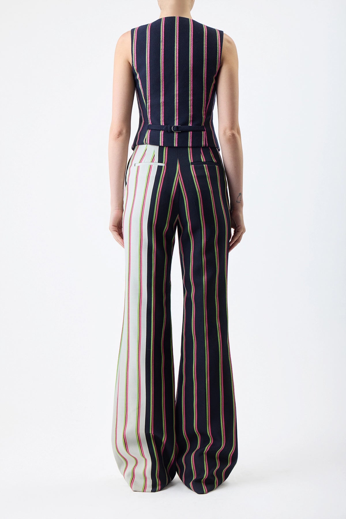 Jones Pant in Multi Striped Wool