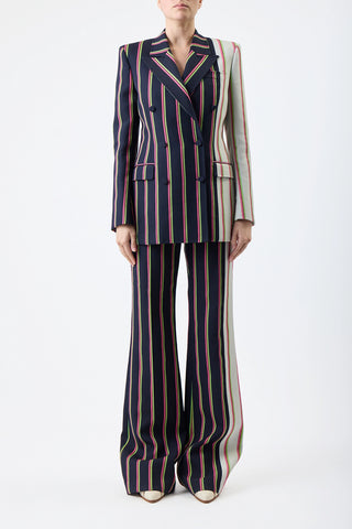 Mccoi Blazer in Multi Striped Wool