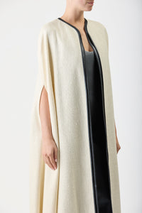 Corinth Cape in Ivory Soft Silk Wool