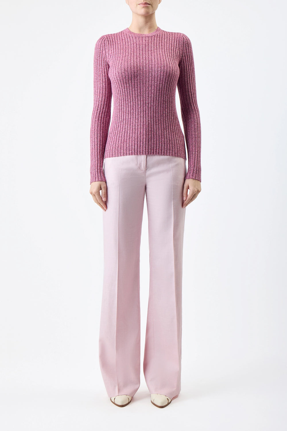 Willow Knit in Blush Multi Silk Cashmere