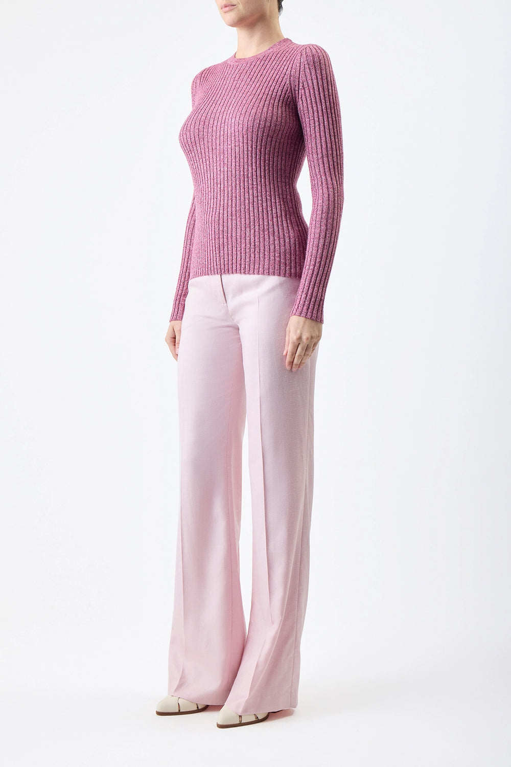 Willow Knit in Blush Multi Silk Cashmere