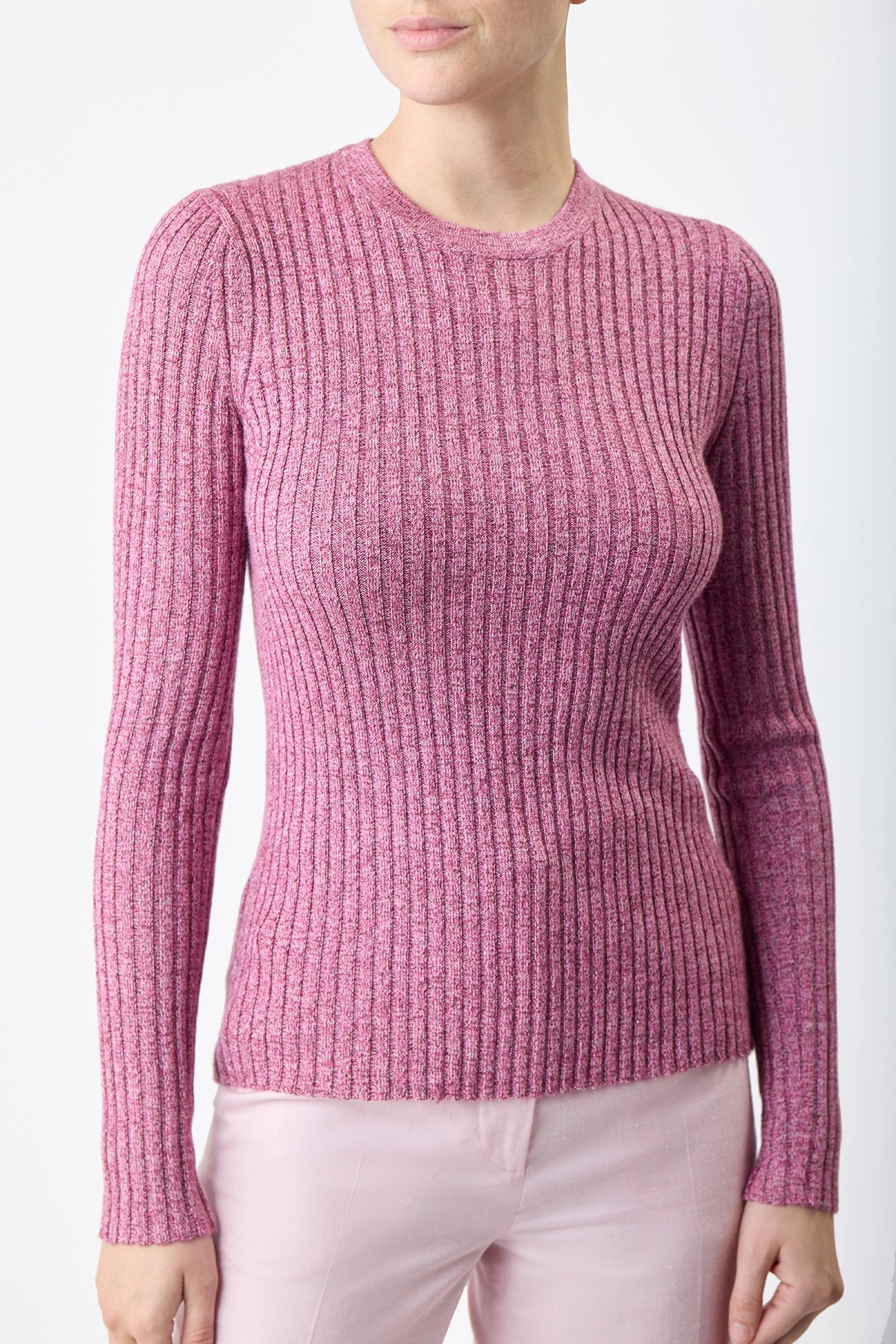 Willow Knit in Blush Multi Silk Cashmere