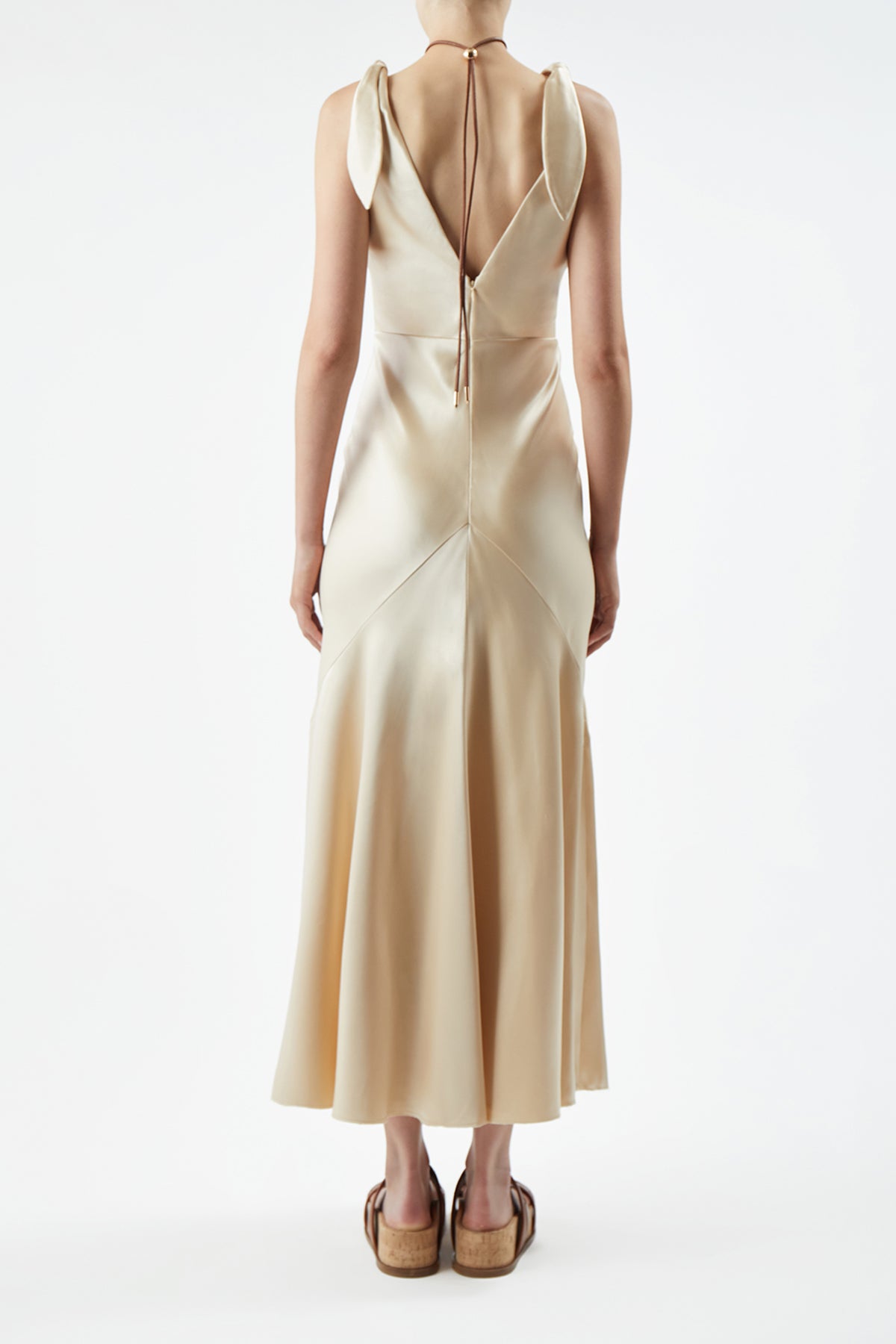 Havilland Dress in Champagne Silk