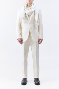 Blaine Scarf in Ivory Cashmere Silk