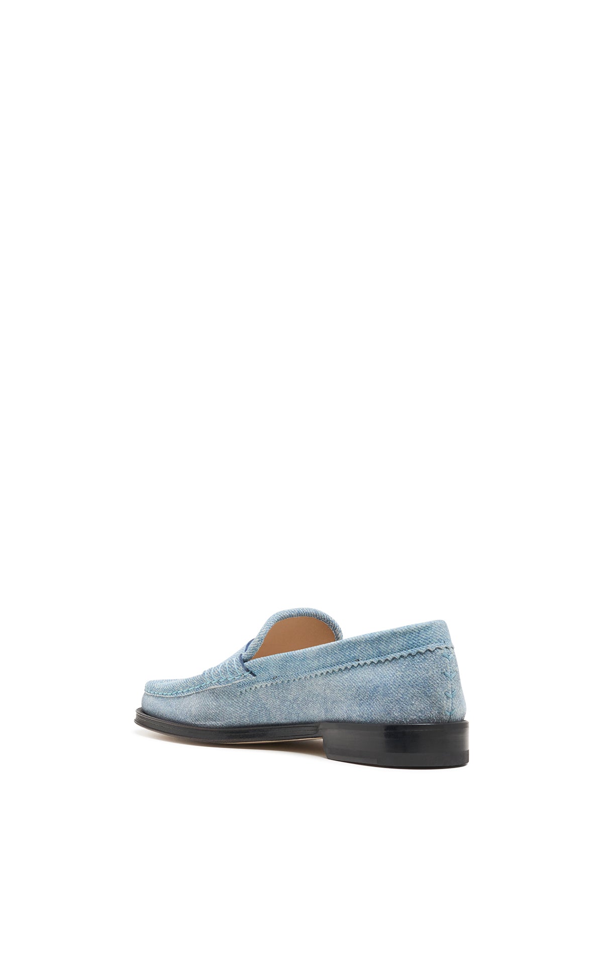 Seren Loafer in Light Blue Suede Denim