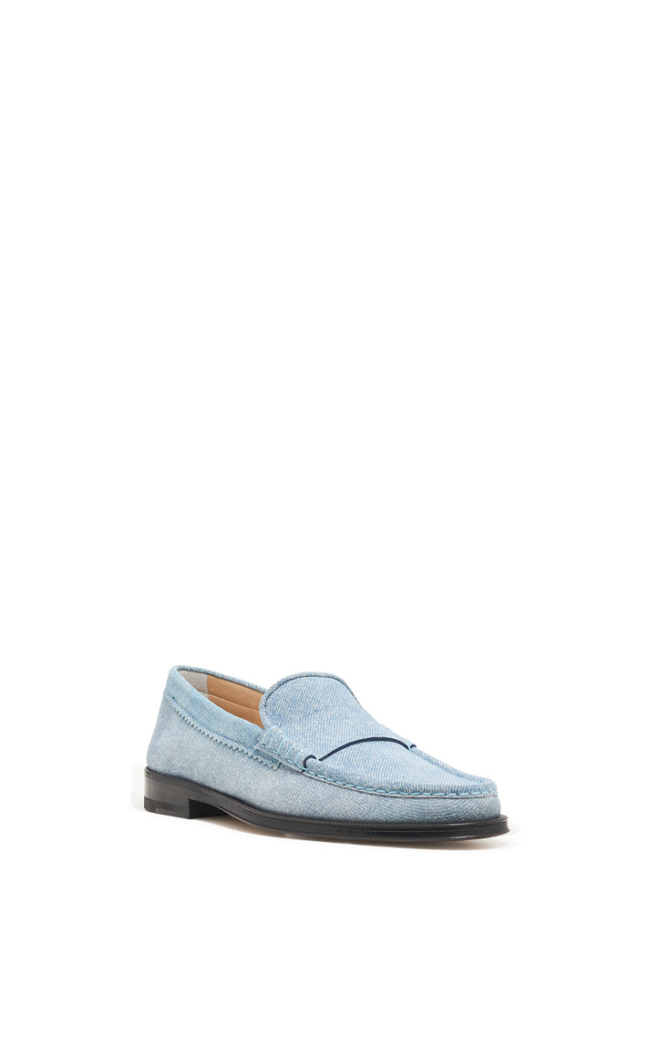 Seren Loafer in Light Blue Denim