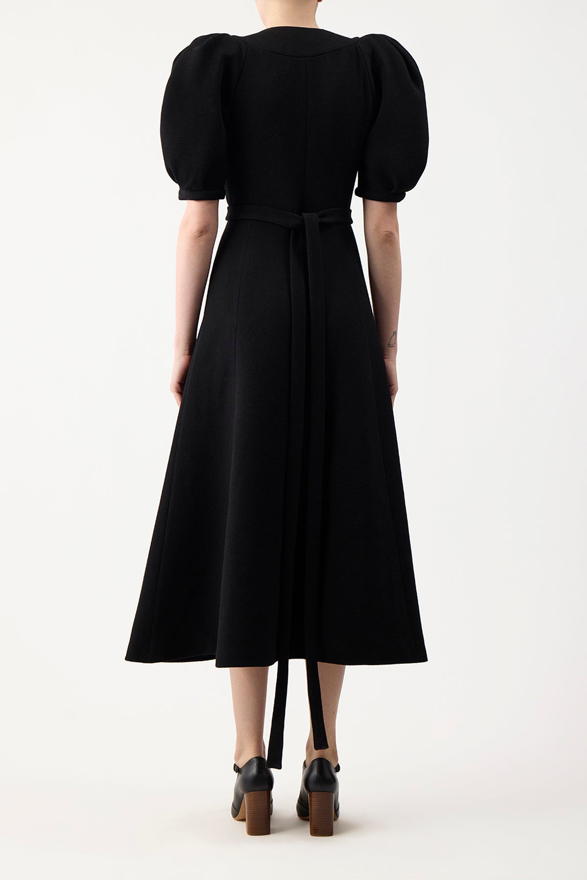 Luz Dress in Black Virgin Wool