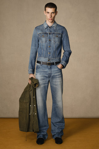 Barry Trucker in Uruguayan Blue Recycled Cotton Denim