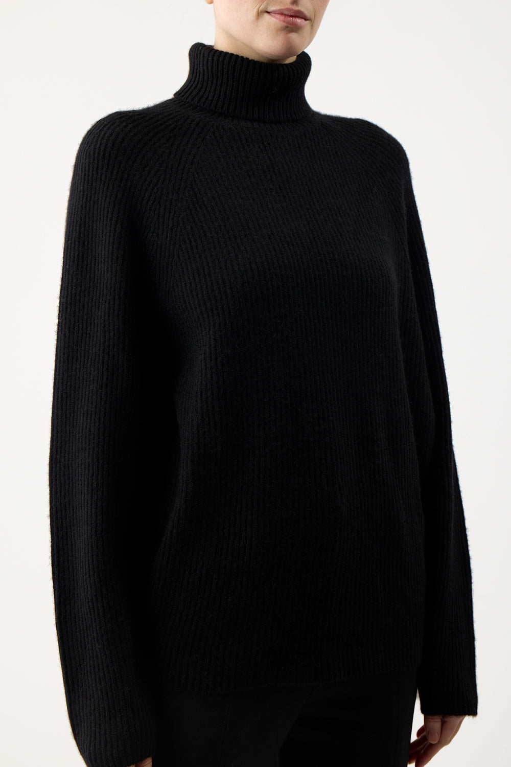 Wigman Knit Turtleneck Sweater in Black Cashmere – Gabriela Wigman Knit Turtleneck Sweater in Black Cashmere – Gabriela