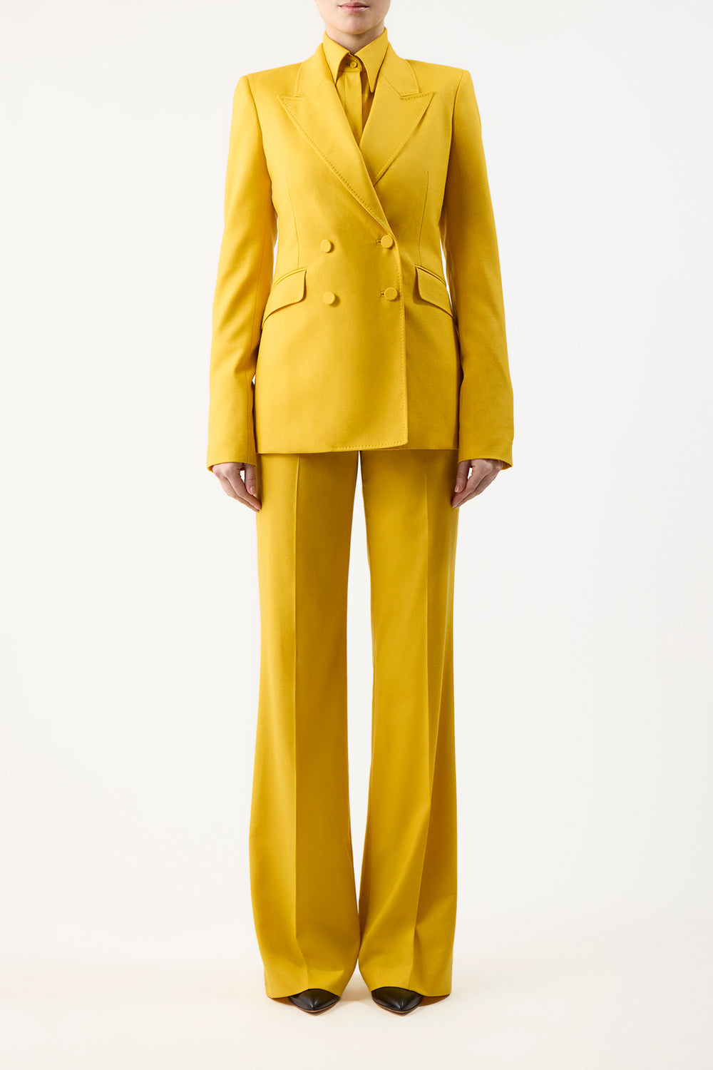 Stephanie Blazer in Golden Birch Superfine Wool – Gabriela