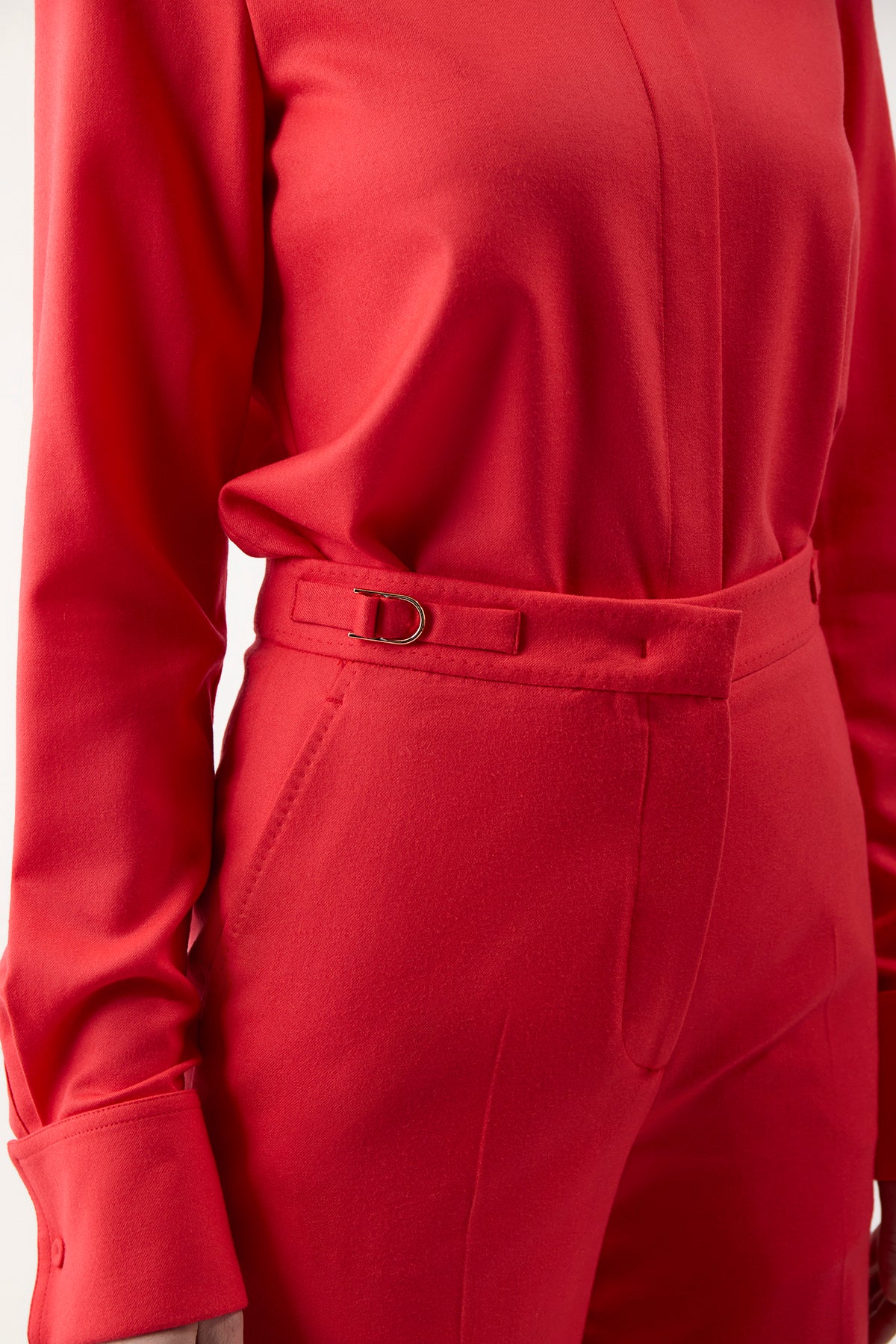 Vesta Pant in Red Topaz Superfine Wool