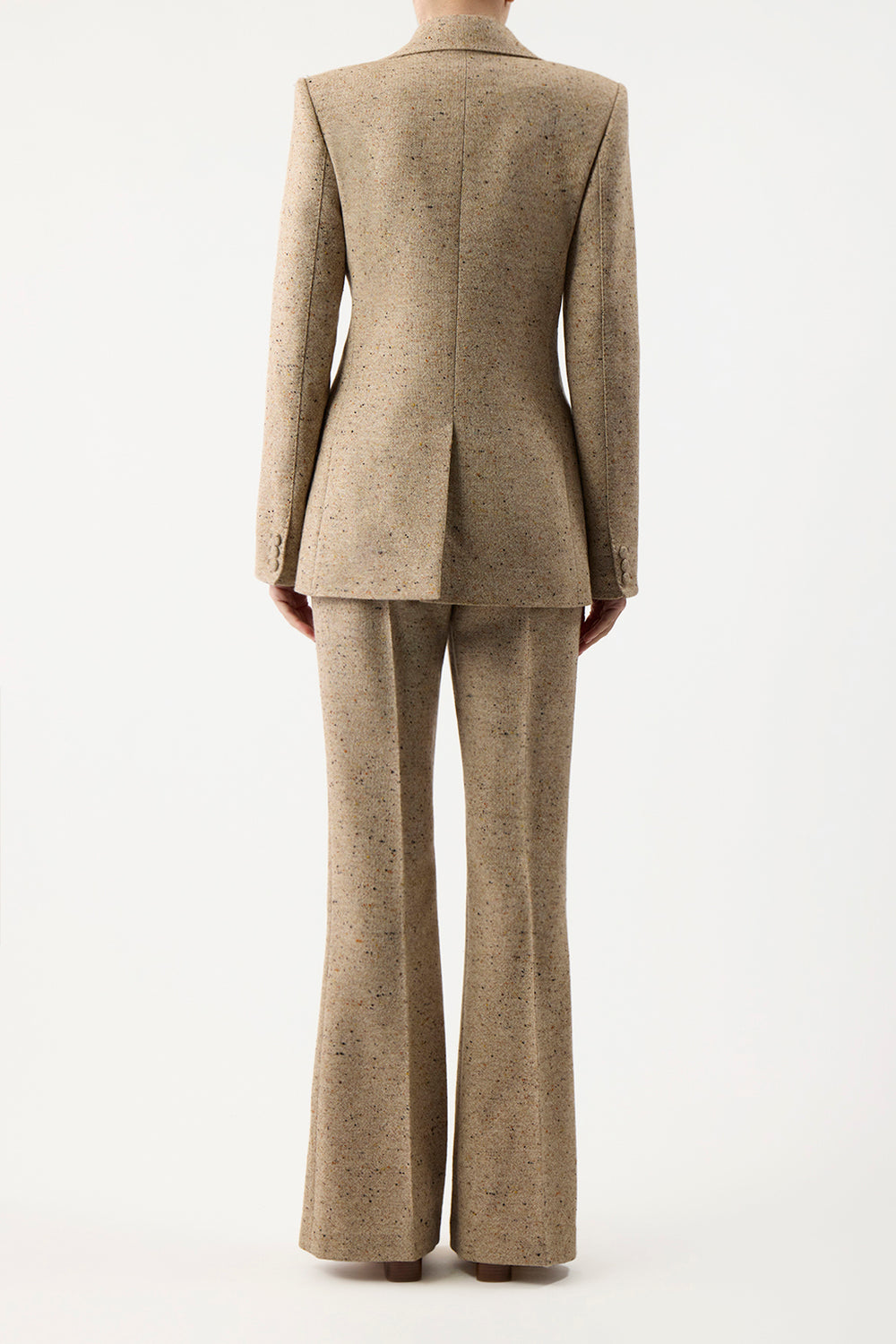 Delmas Blazer in Oatmeal Multi Cashmere Virgin Wool
