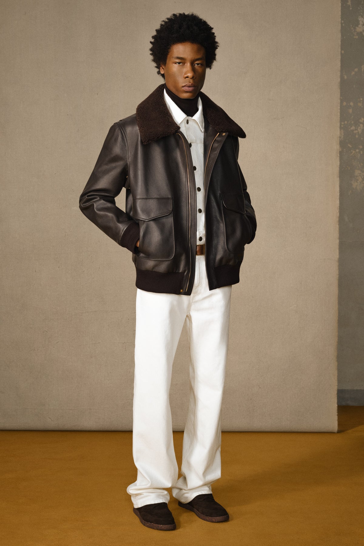 Grant M Jacket in Chocolate Leather