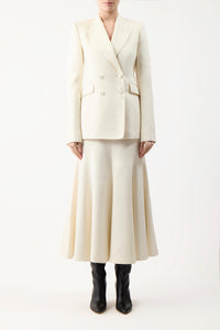 Stephanie 冬季絲綢西裝外套