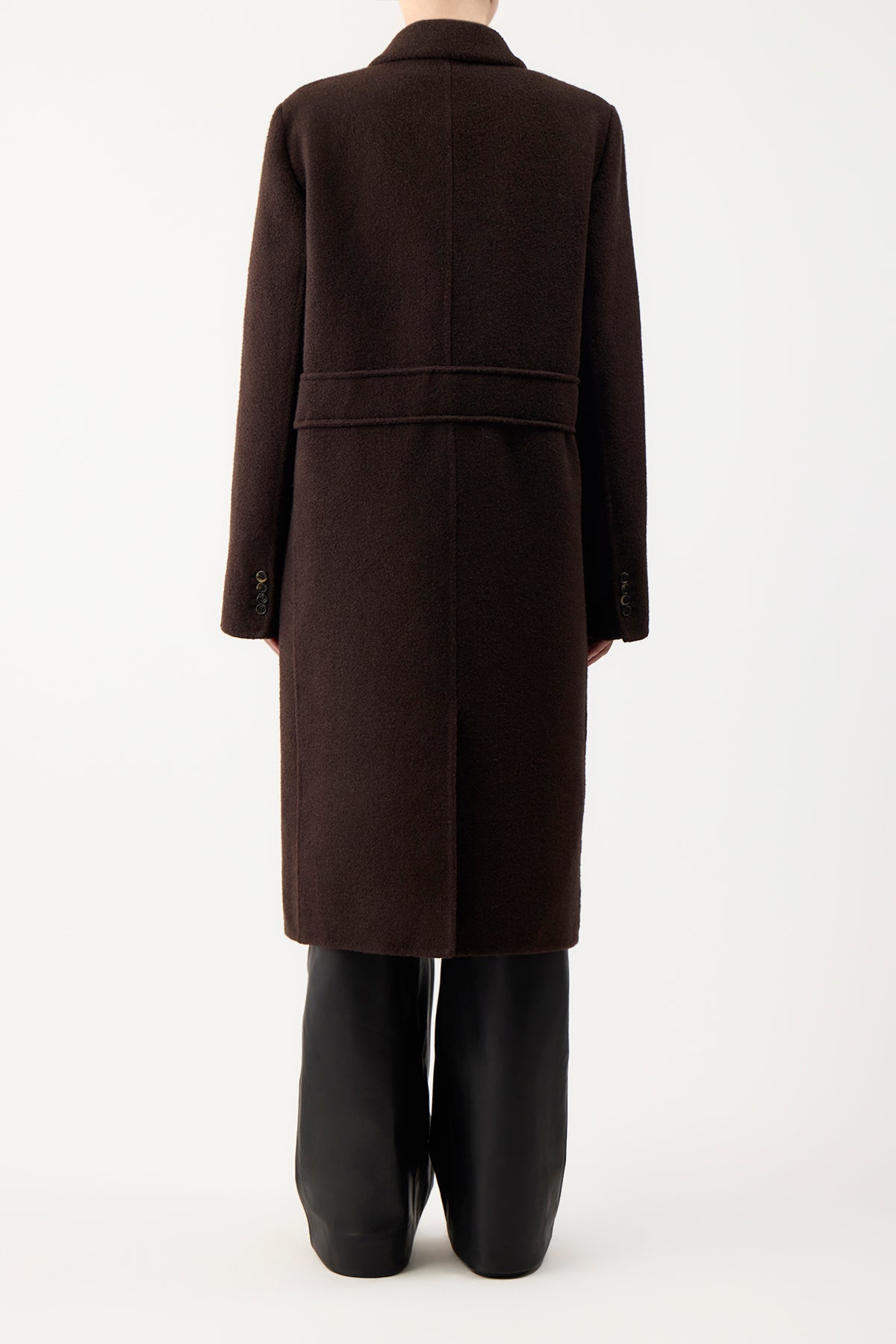 Reed Coat in Chocolate Recycled Cashmere Felt