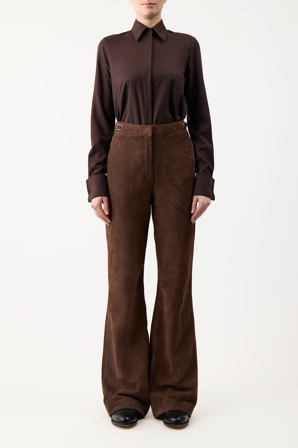 チョコレートスエードのベスタパンツ