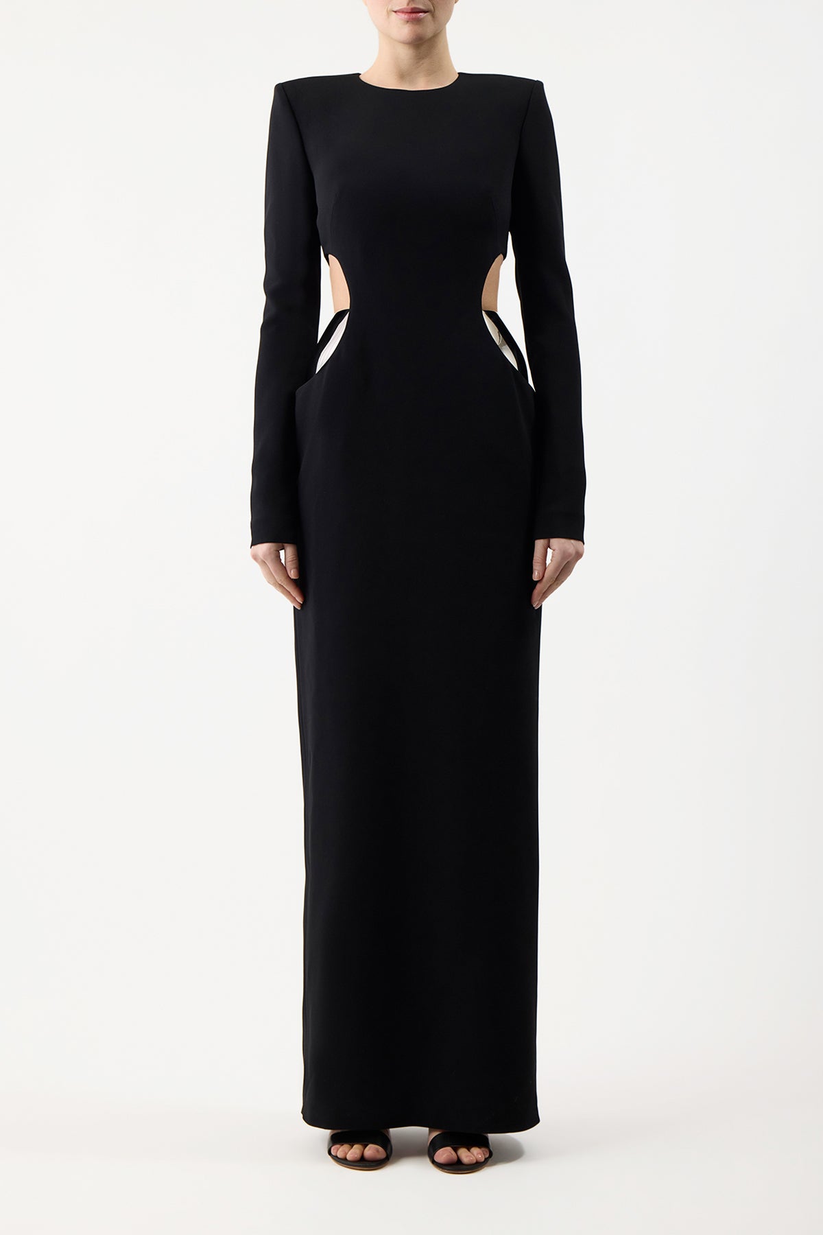 Lotta Dress in Black Silk Wool Cady – Gabriela Hearst