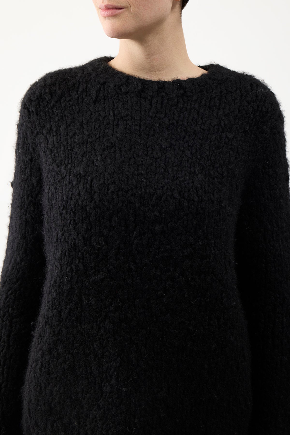 Lawrence Knit Sweater in Black Welfat Cashmere