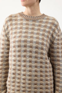 Chez Knit Sweater in Ivory Multi Cashmere