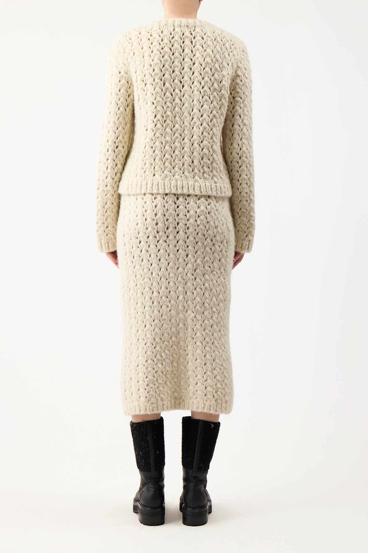 Collin Skirt in Ivory Welfat Cashmere