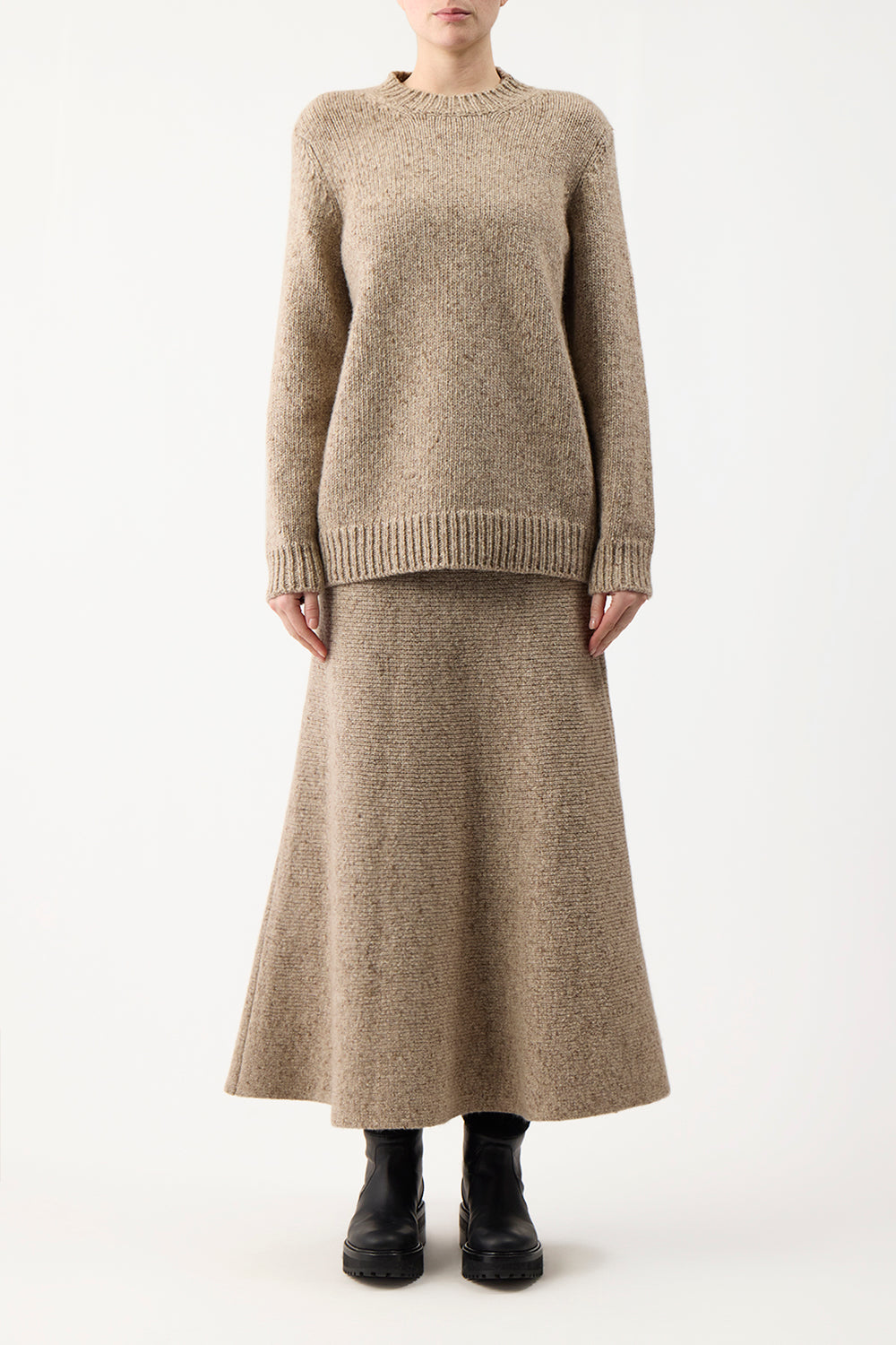 Eden Knit Maxi Skirt in Oatmeal Multi Cashmere – Gabriela Hearst