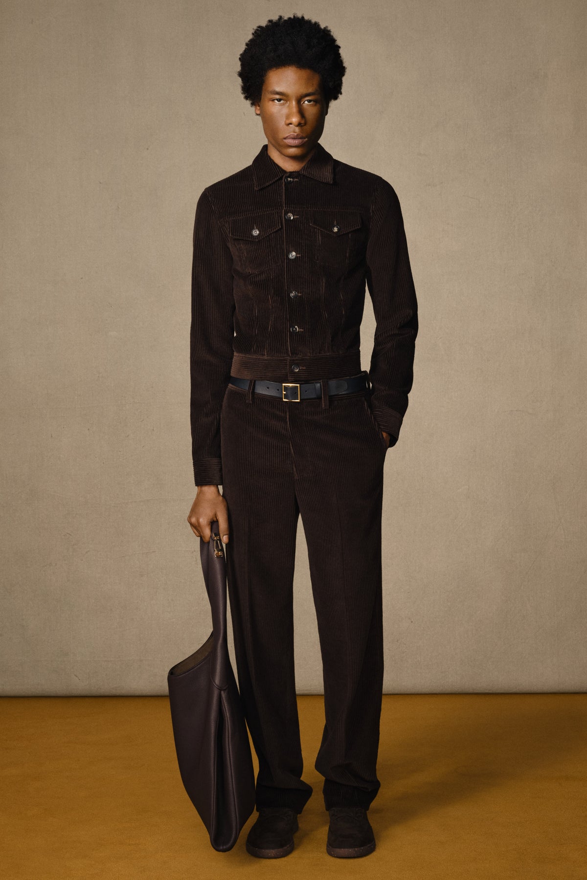 Harold Trouser in Chocolate Cashmere Corduroy