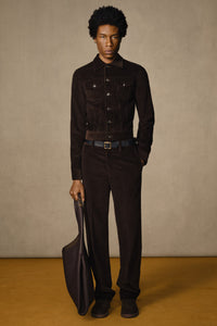 Harold Trouser in Chocolate Cashmere Corduroy