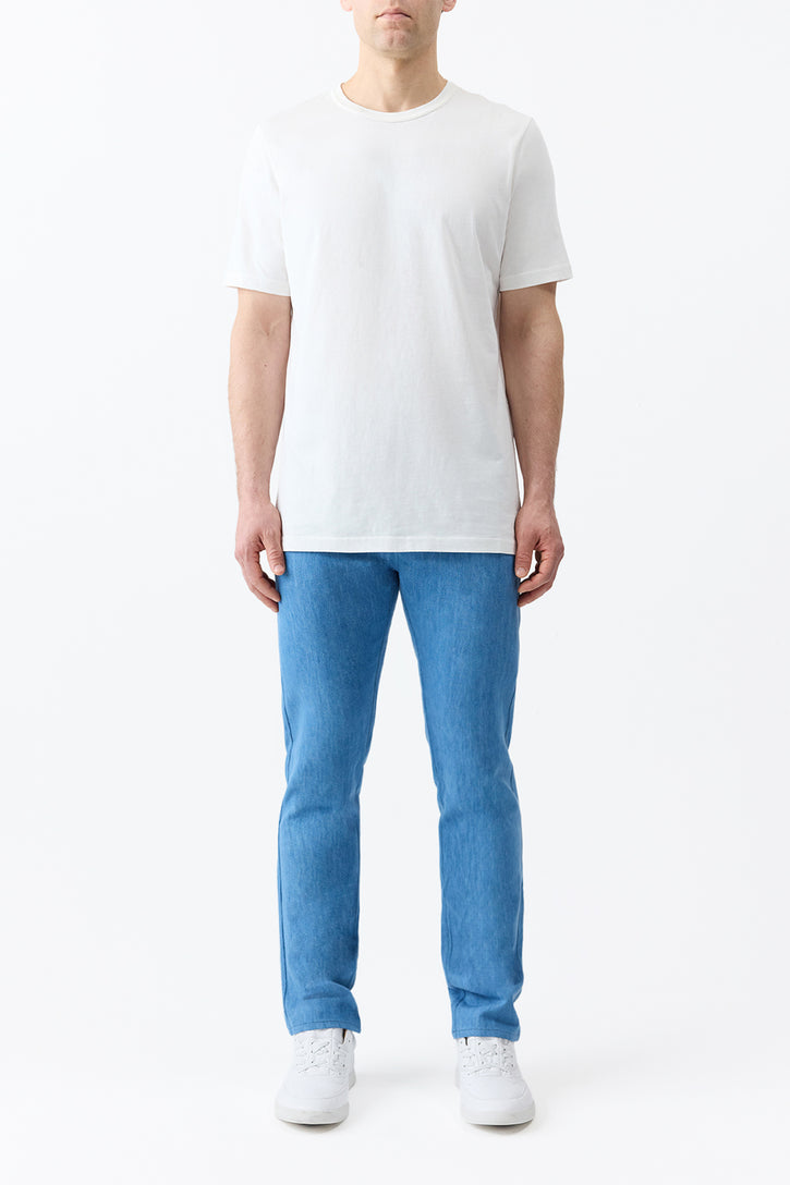 Anthony Five Pocket Pant in Light Blue Cotton Linen Denim