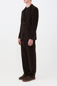 Irving Jacket in Chocolate Cashmere Corduroy