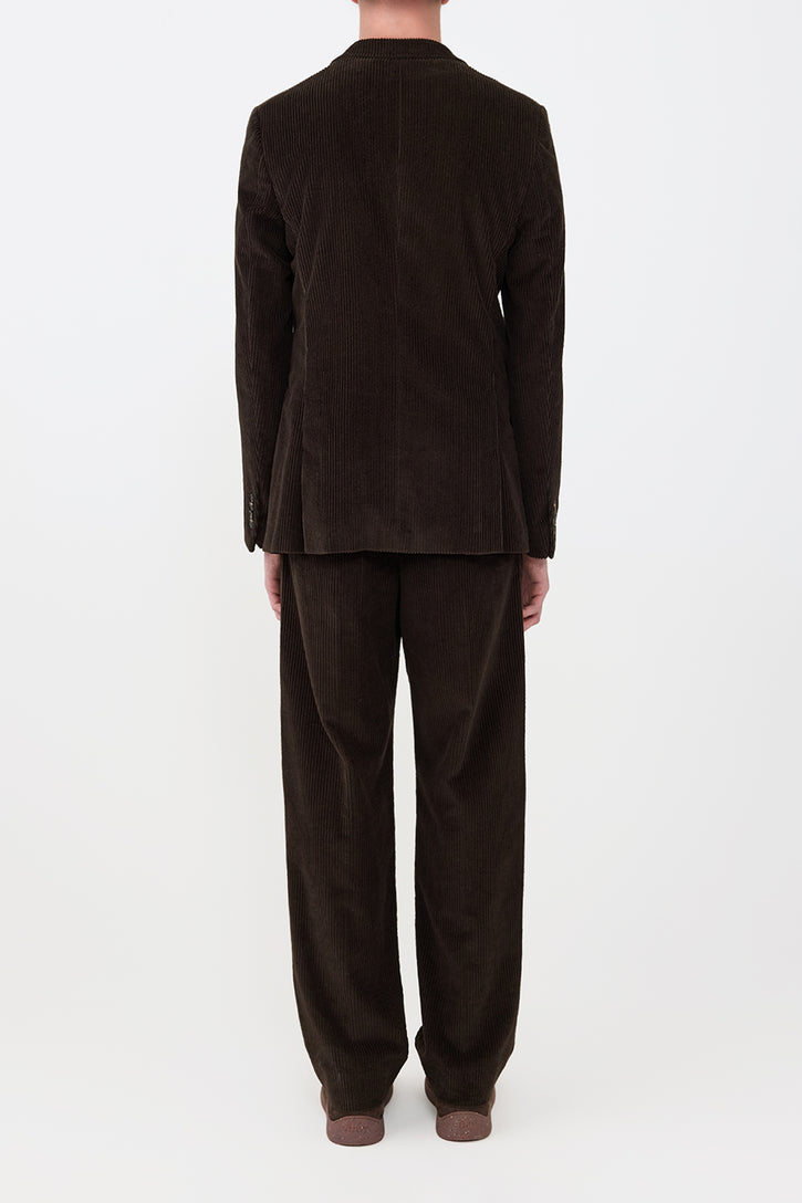 Irving Jacket in Chocolate Cashmere Corduroy