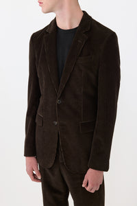 Irving Jacket in Chocolate Cashmere Corduroy