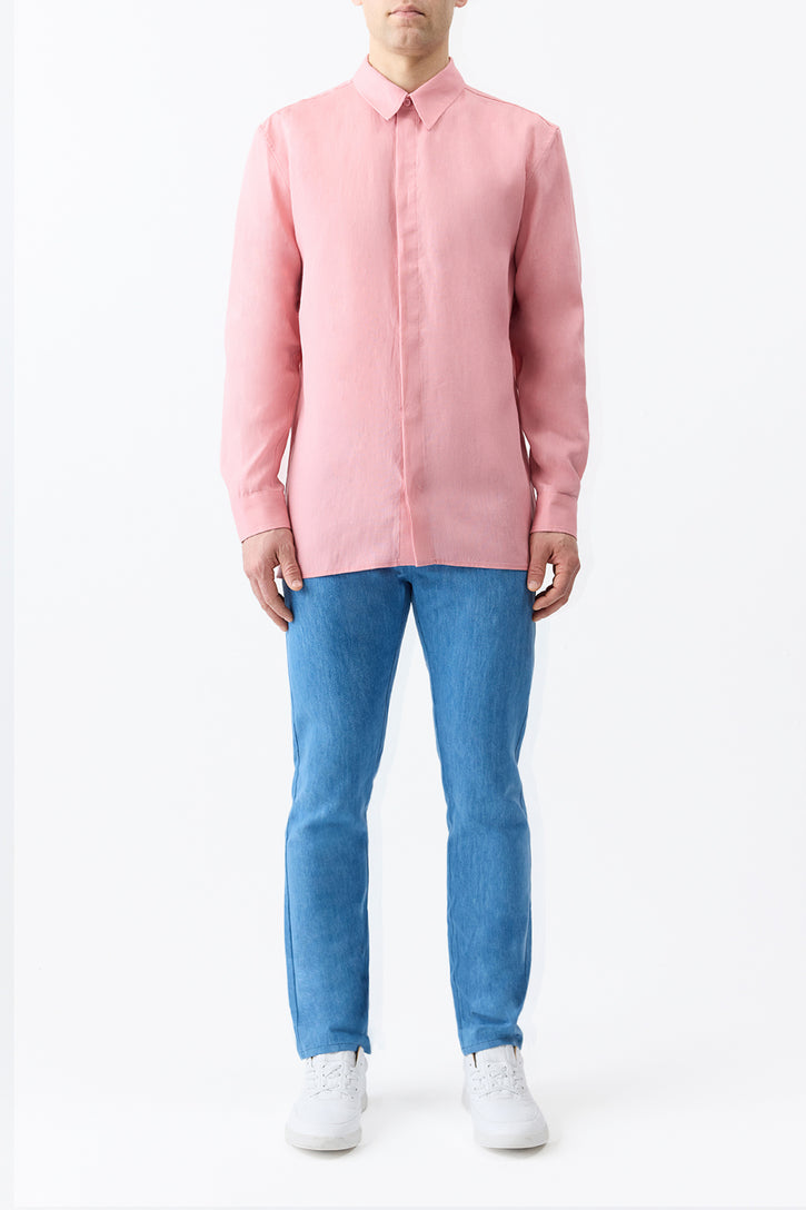 Nicolas Shirt in Rosa Aloe Linen