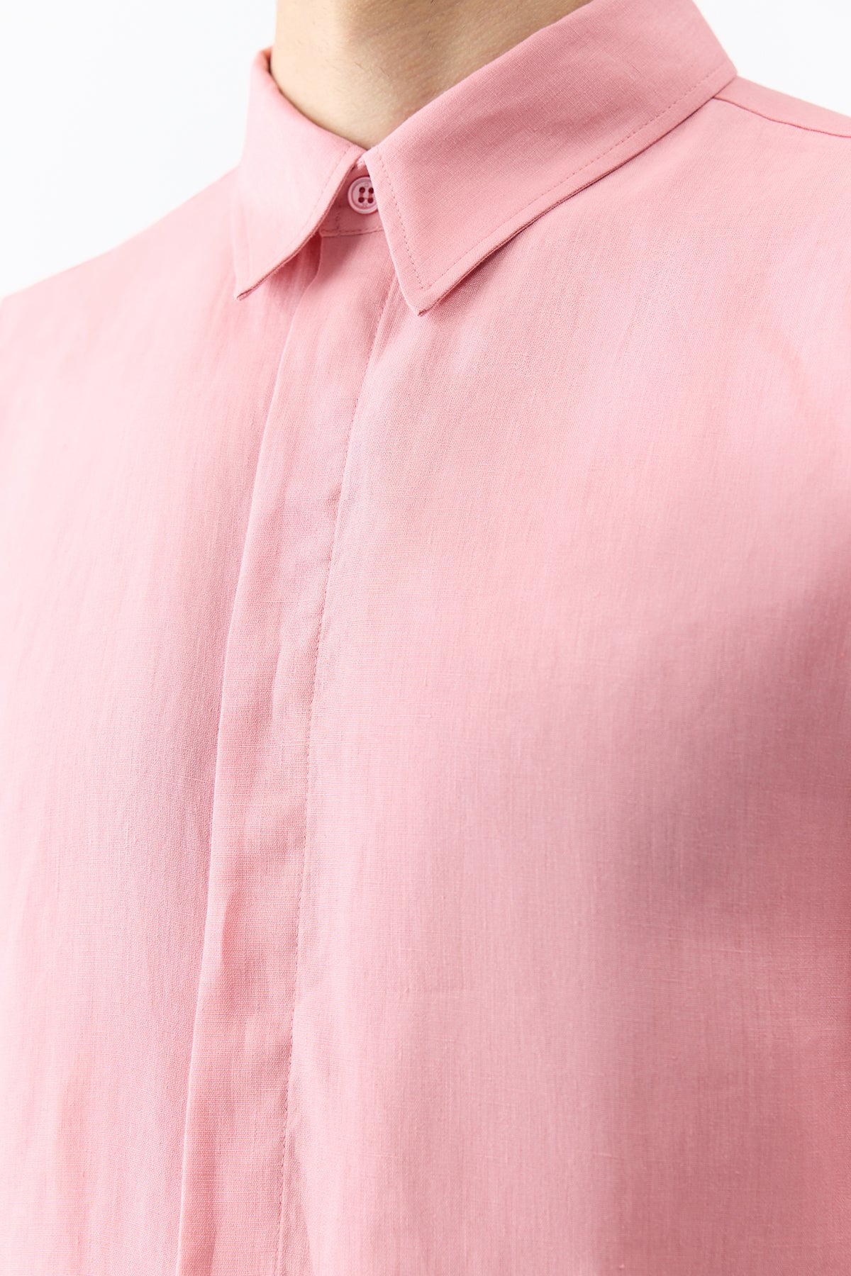 Nicolas Shirt in Rosa Aloe Linen