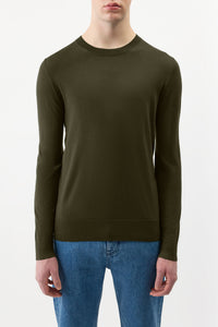 Palco Sweater in Olive Merino Wool