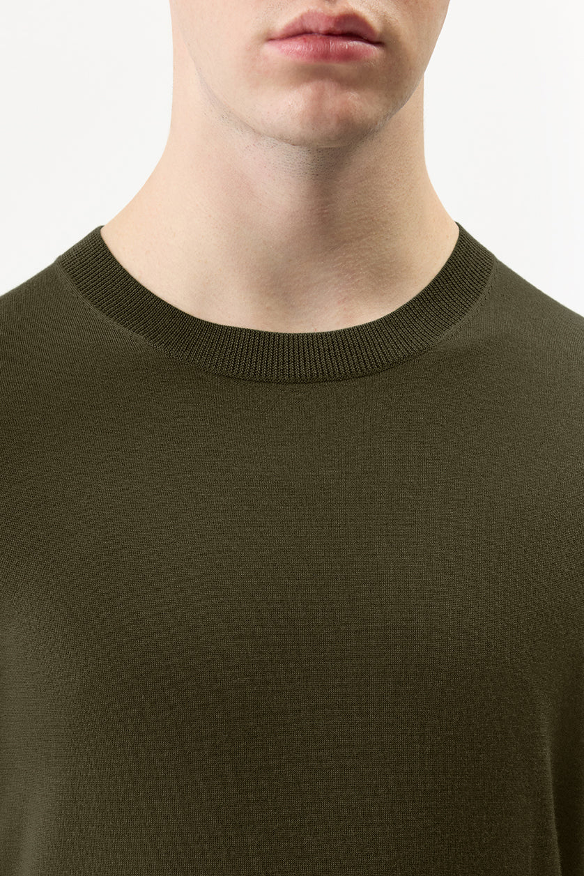 Palco Sweater in Olive Merino Wool