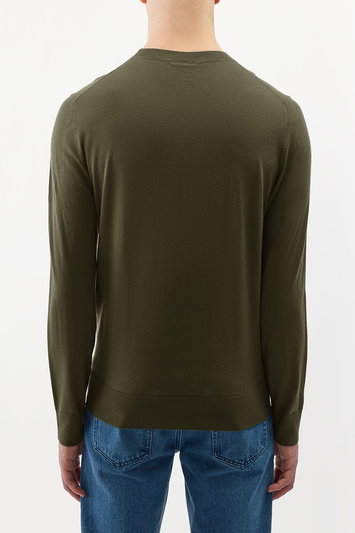 Palco Sweater in Olive Merino Wool