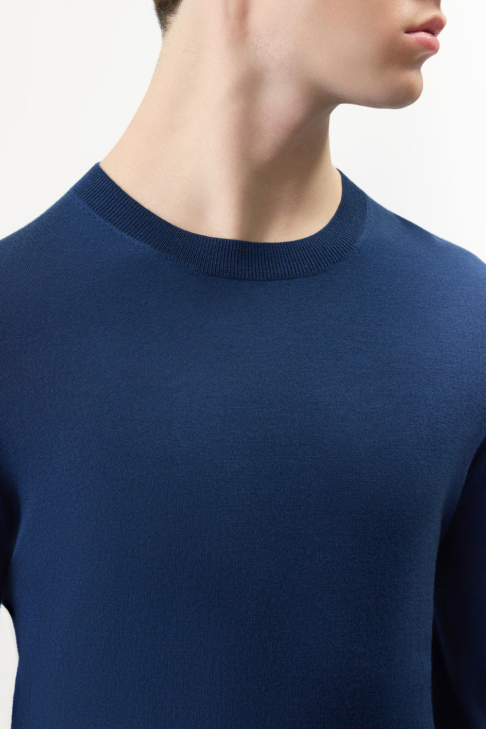 Palco Knit Sweater in Electric Navy Merino Wool