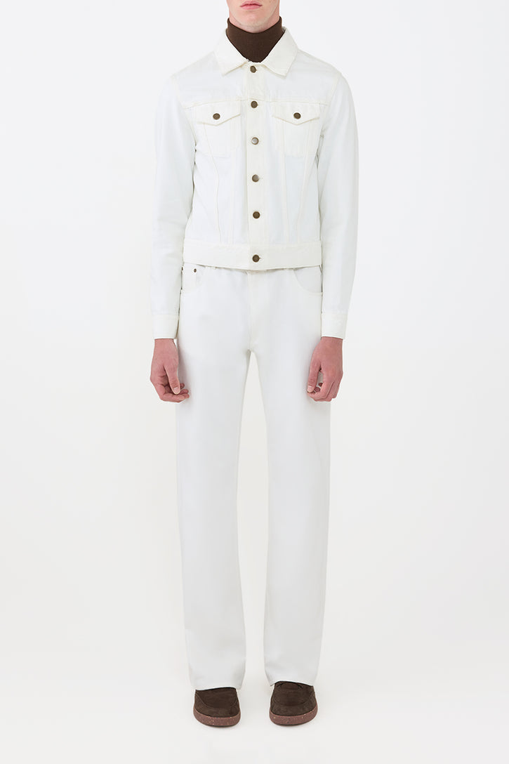 Barry Trucker in White Recycled Cotton Denim