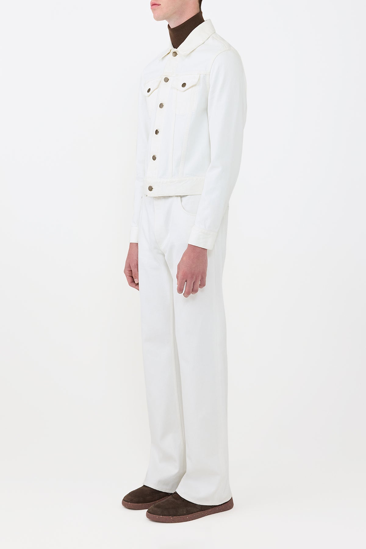 Barry Trucker in White Recycled Cotton Denim