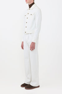 Barry Trucker in White Recycled Cotton Denim