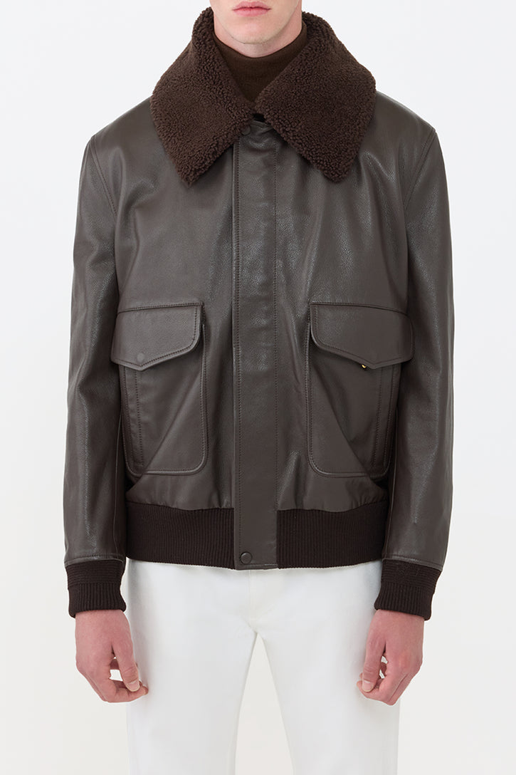 Grant Jacket in Chocolate Leather