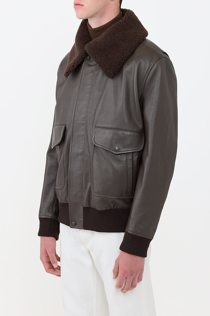 Grant Jacket in Chocolate Leather